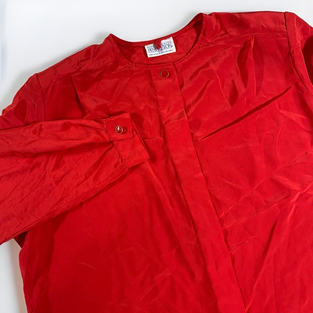 Vintage Sophisticates by‎ Pendleton Plus Blouse Red Top Women's Size 22W